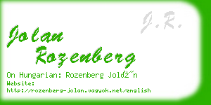 jolan rozenberg business card